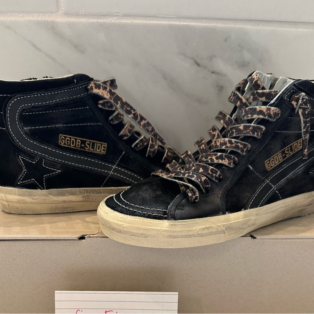 BRAND NEW - Golden Goose Slide Classic - Black/Silver